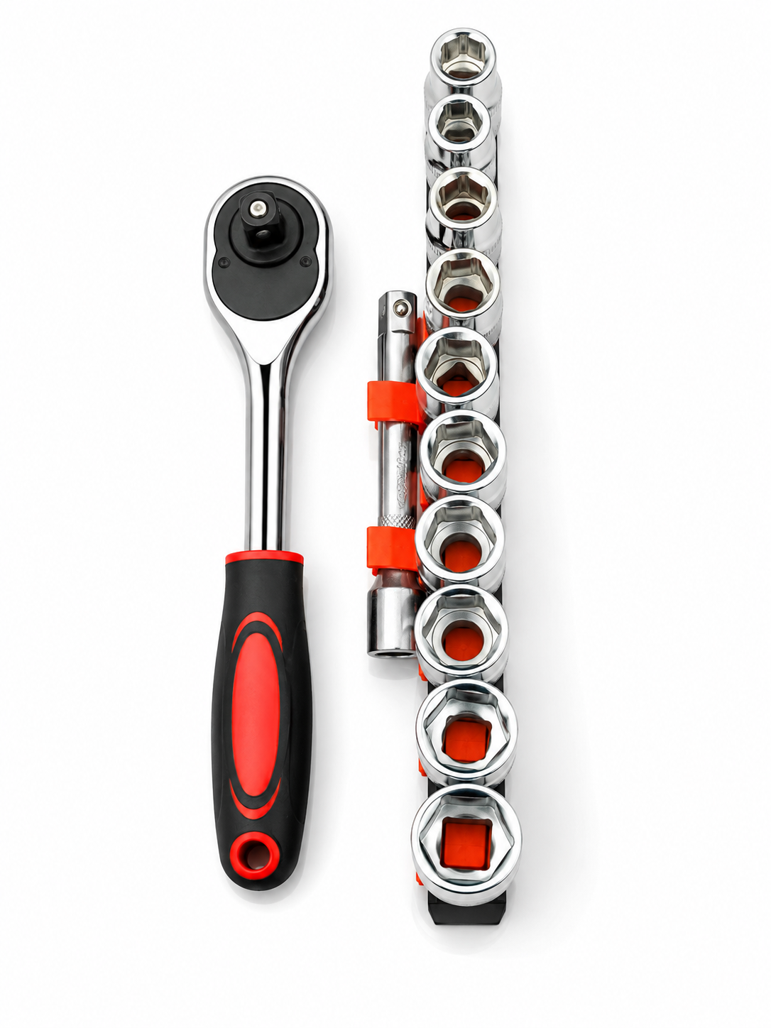 FARAZTOOL PRO-GRIP 12-Piece 1/2" Drive Metric Socket & Ratchet Wrench Set