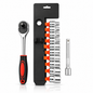 FARAZTOOL PRO-GRIP 12-Piece 1/2" Drive Metric Socket & Ratchet Wrench Set